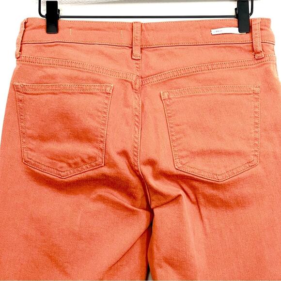 Pilcro and the Letterpress Salmon High-Rise Bootcut Raw Hem Cropped Jeans - 28 - Picture 7 of 13